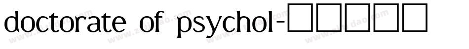 doctorate of psychol字体转换